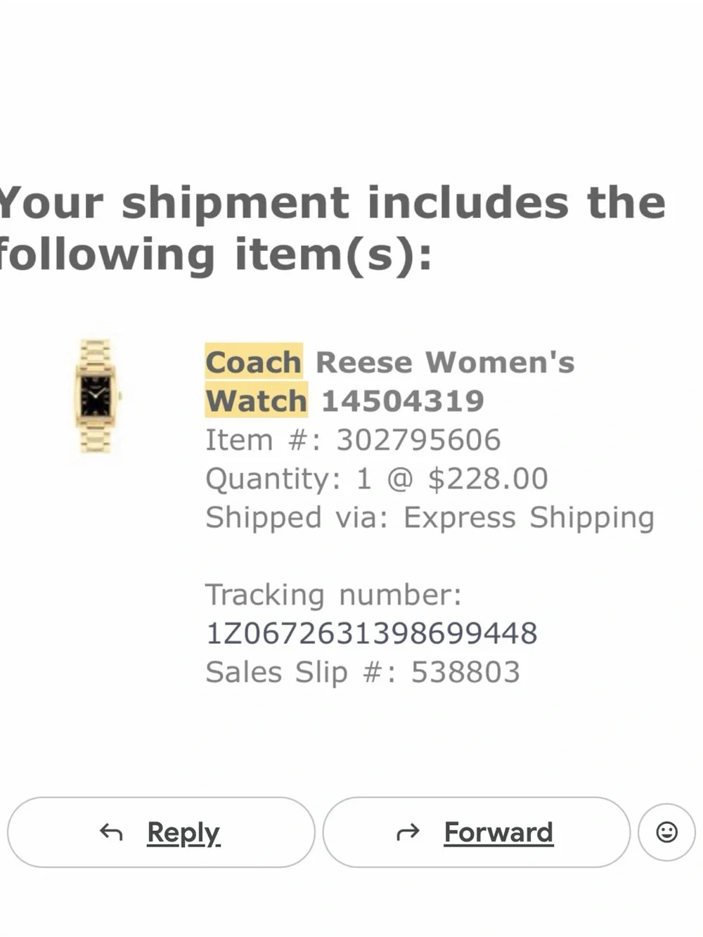 Coach Gold and Black Rectangular Crystal-Accent Bracelet Watch